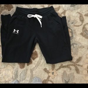 2 pair black & gray UA sweats